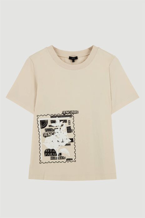 Bawełniana bluzka z autorskim printem Solar Obraz 4