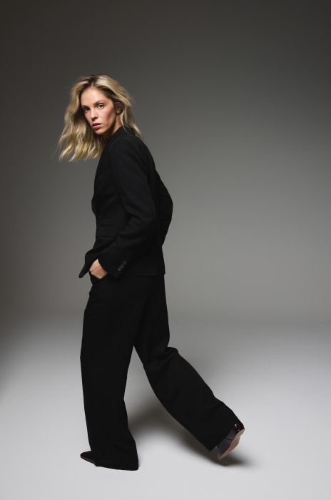 Jednorzędowa marynarka z domieszką lnu Solar Obraz 2