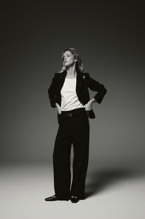 Jednorzędowa marynarka z domieszką lnu Solar Obraz 3