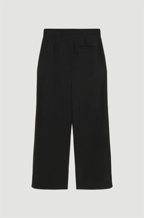 Czarne spodnie z dodatkiem lnu Solar Obraz 6