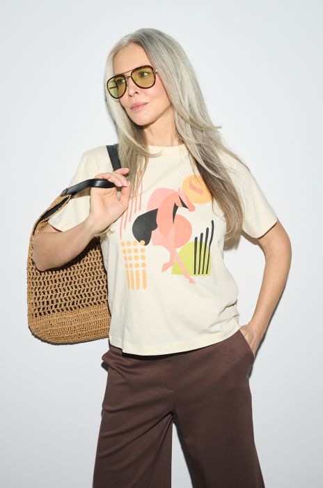 Bluzka z wzorem konia Solar Obraz 2