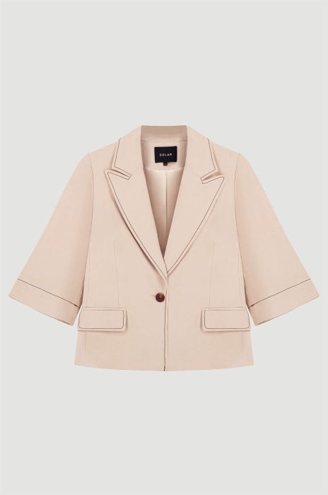 Pudroworóżowa marynarka Solar Obraz 4