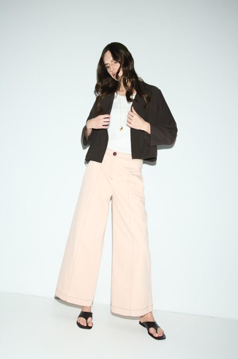 Pudroworóżowe spodnie Solar Obraz 1