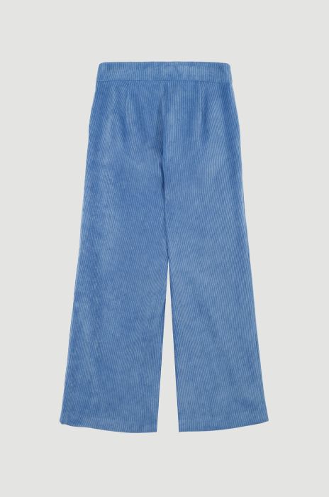 Błękitne spodnie ze sztruksowego materiału Solar Obraz 5