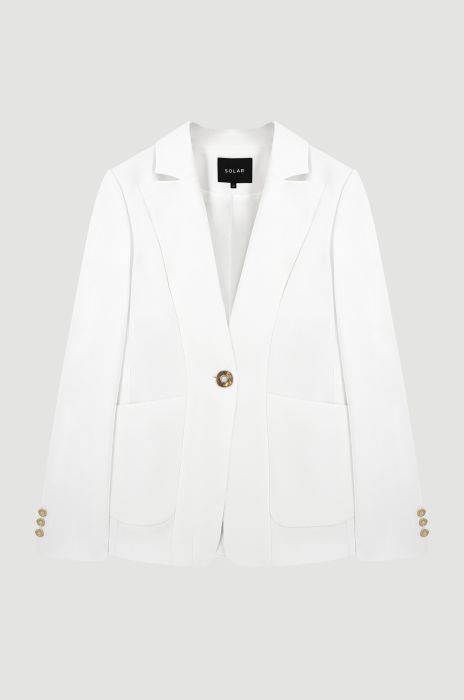 Taliowana marynarka w kolorze ecru Solar Obraz 4