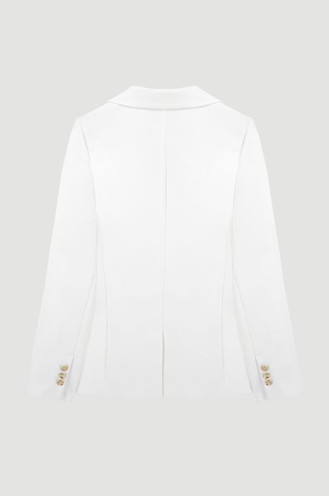 Taliowana marynarka w kolorze ecru Solar Obraz 5