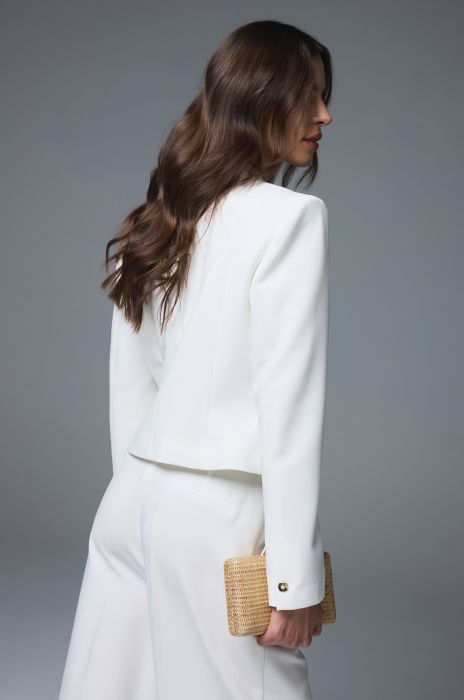 Krótka marynarka w kolorze ecru Solar Obraz 3