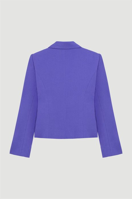 Fioletowa marynarka z wiskozy i lnu Solar Obraz 5