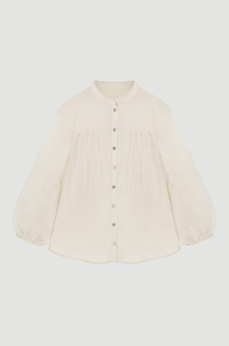 Szyfonowa koszula ze stójką Solar Obraz 4