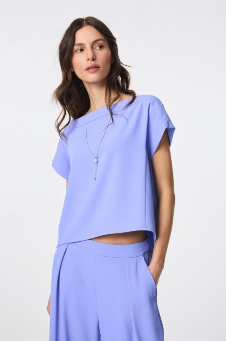 Bluzka o pudełkowym kroju Solar Obraz 3