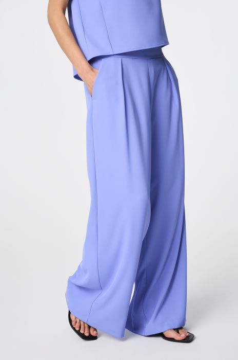 Satynowe spodnie w kolorze lawendowym Solar Obraz 2