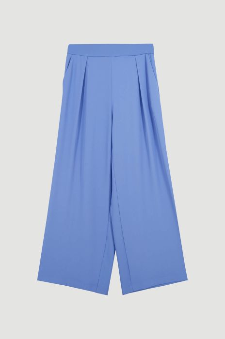 Satynowe spodnie w kolorze lawendowym Solar Obraz 4