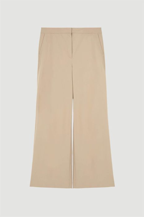 Beżowe spodnie z prostą nogawką Solar Obraz 3