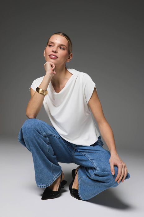 Bluzka z wiskozą o luźnym fasonie Solar Obraz 2