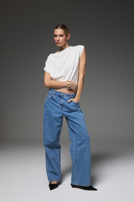 Bluzka z wiskozą o luźnym fasonie Solar Obraz 1