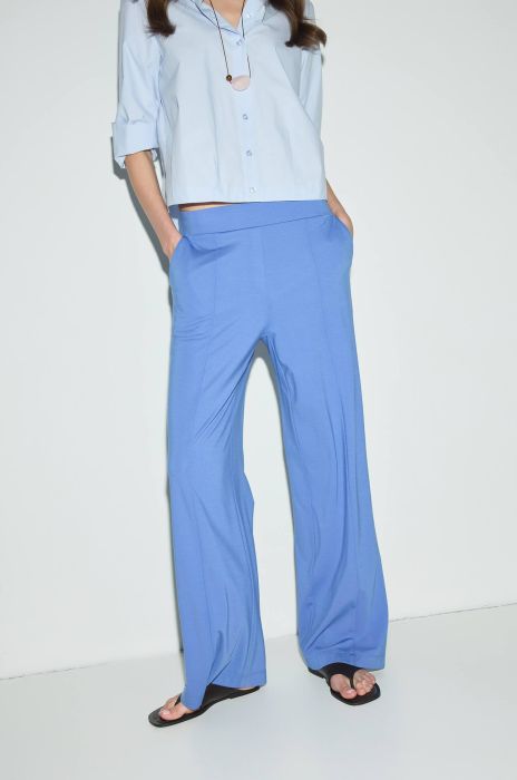 Spodnie z dżerseju z szeroką nogawką Solar Obraz 3