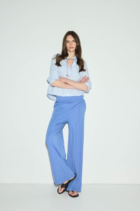 Spodnie z dżerseju z szeroką nogawką Solar Obraz 1