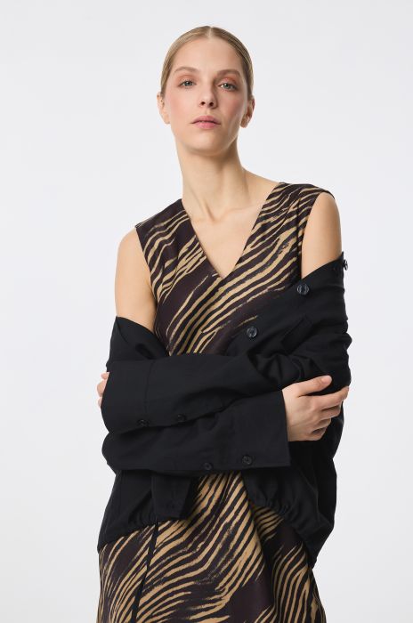 Wiskozowa sukienka ze zwierzęcym printem Solar Obraz 3