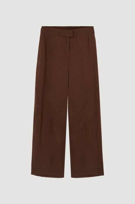 Brązowe spodnie balloon fit Solar Obraz 4