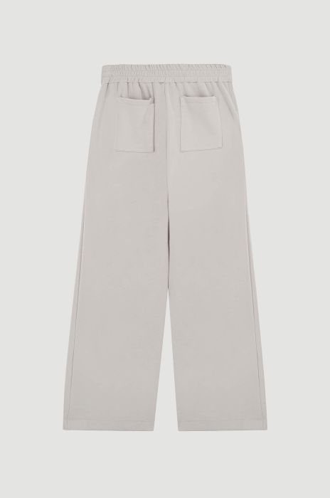 Beżowe spodnie z dżerseju Solar Obraz 2