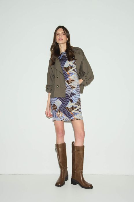 Sukienka z geometrycznym printem Solar Obraz 2