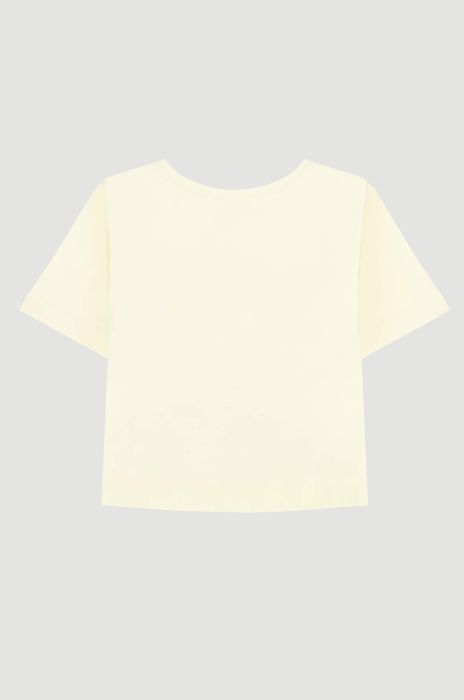 Jasnożółta bluzka z autorskim printem Solar Obraz 4