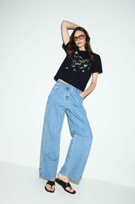 Bawełniana bluzka z wielokolorowym printem Solar Obraz 2