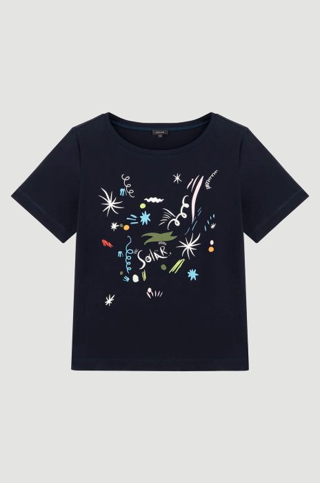 Bawełniana bluzka z wielokolorowym printem Solar Obraz 4