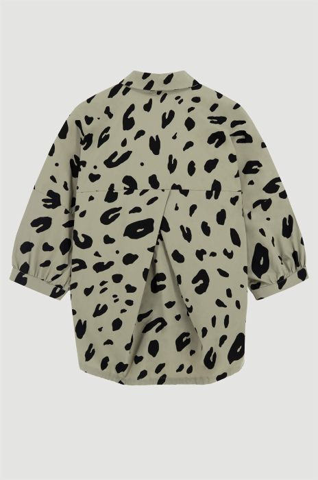 Bluzka khaki ze zwierzęcym printem Solar Obraz 5