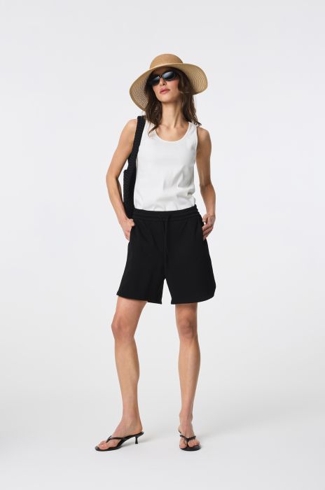 Dzianinowe szorty z wiązaniem w talii Solar Obraz 1