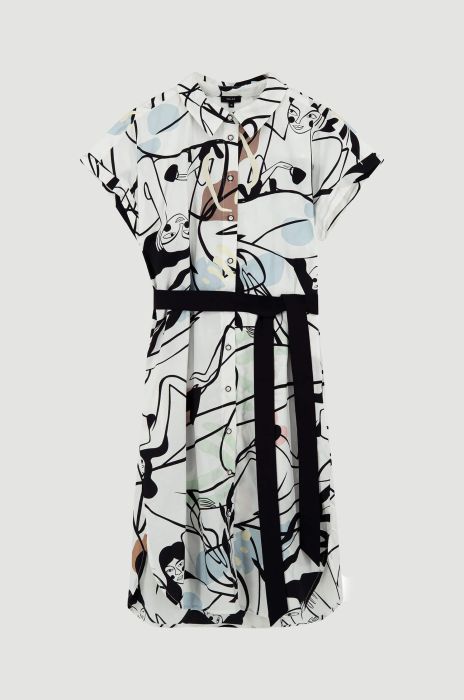 Sukienka koszulowa z printem i paskiem Solar Obraz 3