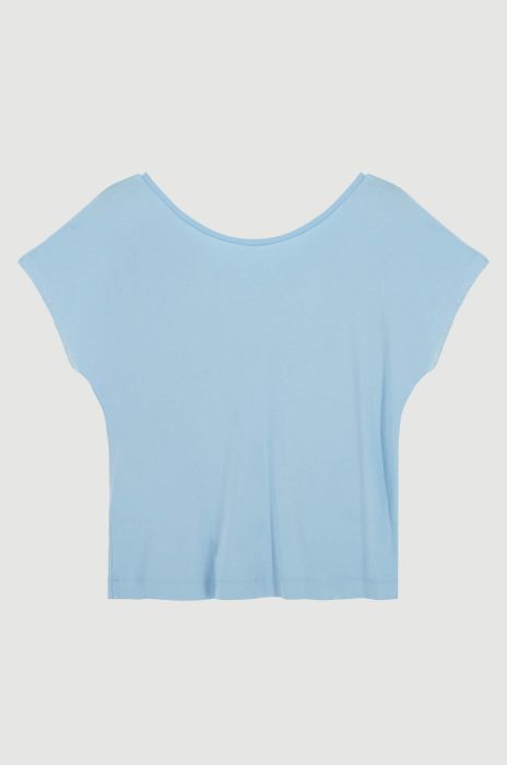 Błękitna bluzka z wiskozy Solar Obraz 5