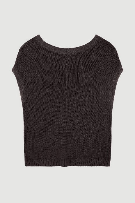 Dzianinowa bluzka bez rękawów Solar Obraz 5