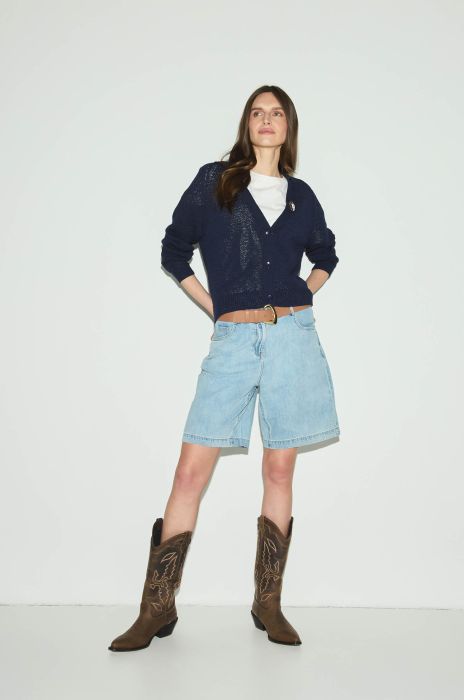 Kardigan z bawełną zapinany na guziki Solar Obraz 2