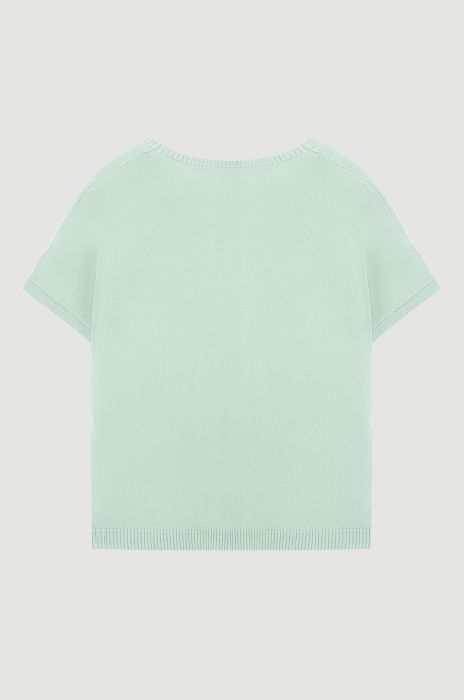 Dzianinowa bluzka z bawełny i wiskozy Solar Obraz 5