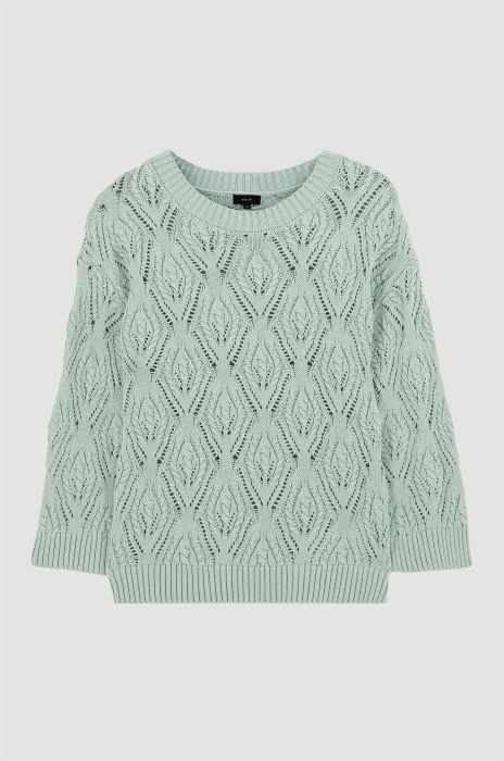 Ażurowy sweter z długim rękawem Solar Obraz 4