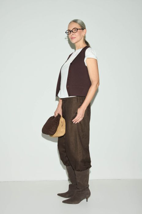 Dzianinowa kamizelka zapinana na guziki Solar Obraz 1