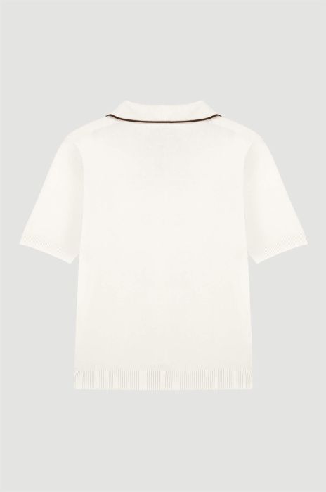 Bluzka z kontrastowymi detalami Solar Obraz 4