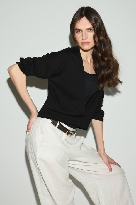 Dzianinowy kardigan zapinany na guzik Solar Obraz 1