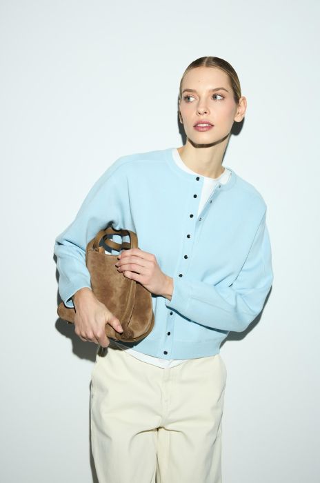 Kardigan z ozdobnymi przeszyciami Solar Obraz 1