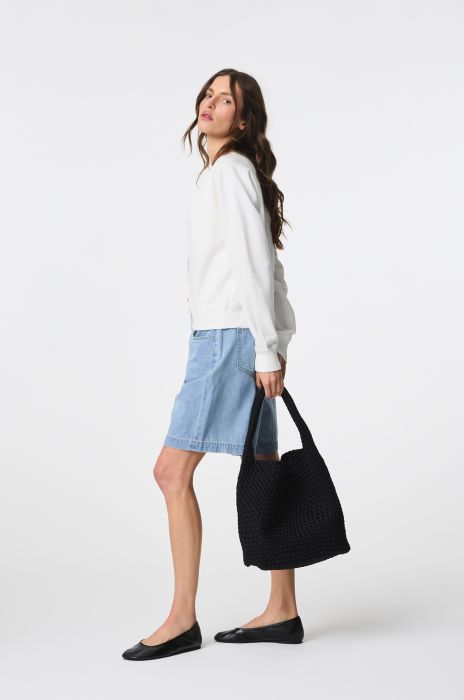 Dzianinowy kardigan w kolorze ecru Solar Obraz 3