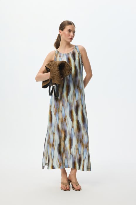 Wiskozowa sukienka z printem Solar Obraz 1