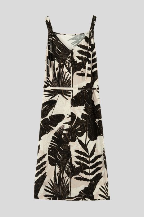 Sukienka z brązowym printem botanicznym Solar Obraz 5