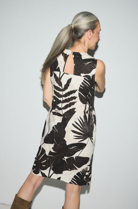 Sukienka mini z lnu i wiskozy Solar Obraz 2