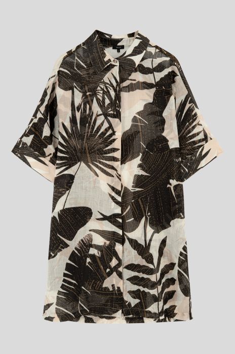Koszula z ramii z botanicznym printem Solar Obraz 4