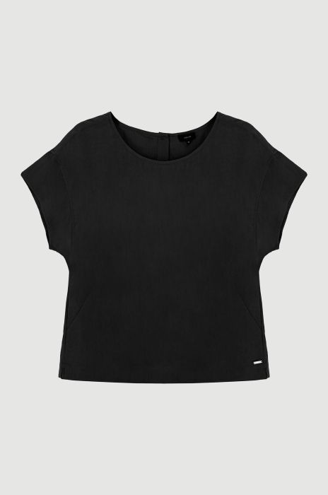 Bluzka z kreszowanej tkaniny Solar Obraz 3