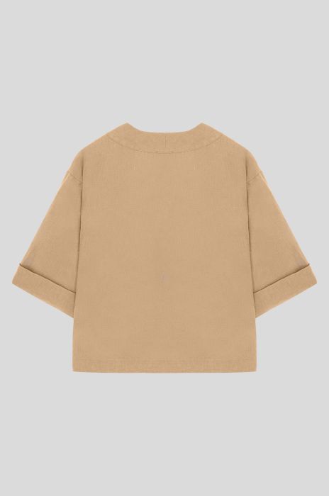 Lniany żakiet z rękawem 3/4 Solar Obraz 2