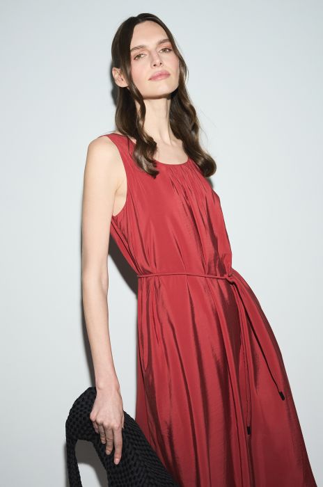 Terakotowa sukienka maxi Solar Obraz 3