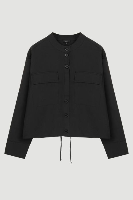 Czarna kurtka ze stójką Solar Obraz 5