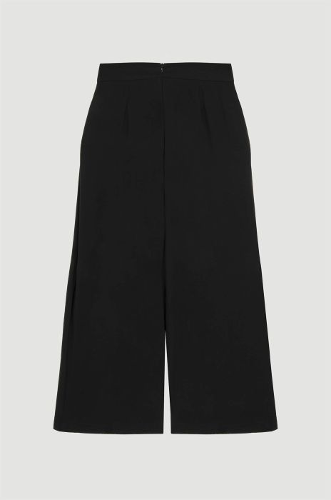 Czarne spodnie z wiązaniem w pasie Solar Obraz 5